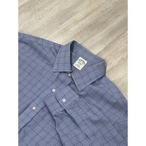 Men's Brooks Brothers Non-iron Checkered Slimfit Long Sleeve Button Up Shirt XL